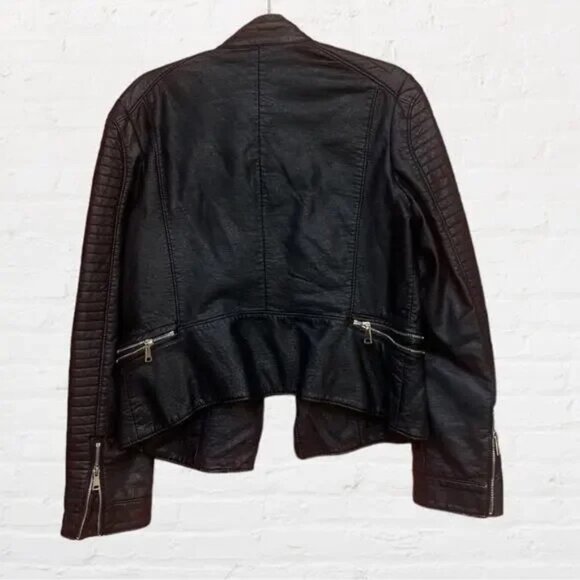 Max Studio faux leather moto jacket - Picture 2 of 4